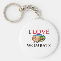 I Love Wombats Key Chains