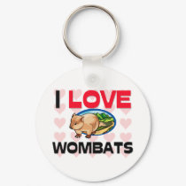 I Love Wombats keychains
