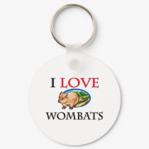 I Love Wombats keychains