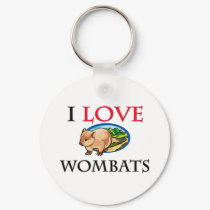 I Love Wombats keychains