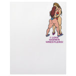 I Love Women Wrestlers Customized Letterhead