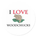 I Love Woodchucks stickers by tshirtshirts I Love Woodchucks stickers