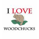 I Love Woodchucks t-shirts