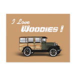 I Love, Woodies ! postcards