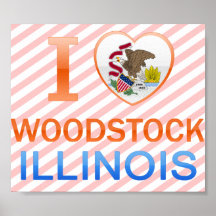 I Love Woodstock, IL Print