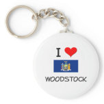 I Love Woodstock New York Key Chain