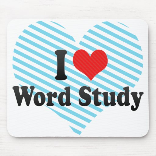 I Love Word Study Mousepads