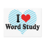 I Love Word Study Post Cards