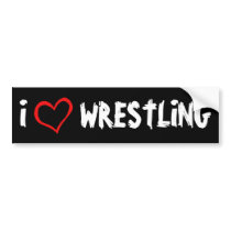 I Love Wrestling bumper stickers by Lizkins07 I Love Wrestling bumper stickers