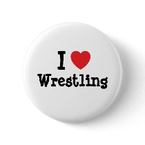I love Wrestling heart custom personalized Pin