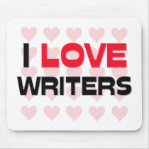 I LOVE WRITERS mousepads