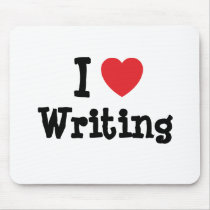 I love Writing heart custom personalized mousepads