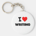 I Love Writing Key Chain
