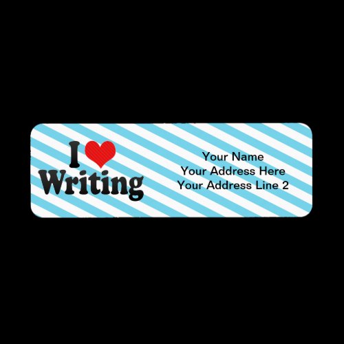 I Love Writing Return Address Label