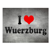 I Love Wuerzburg, Germany postcards
