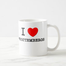 I Love Wurttembergs (Horses) Coffee Mug