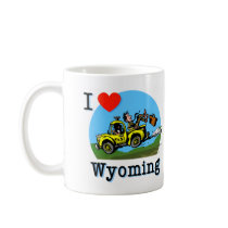 I Love Wyoming Country Taxi mugs