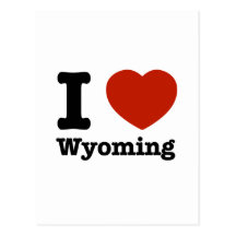 I Love Wyoming Postcard