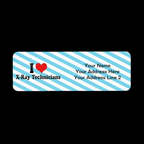 I Love X-Ray Technicians Custom Return Address Label