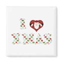 I Love Xmas magnets