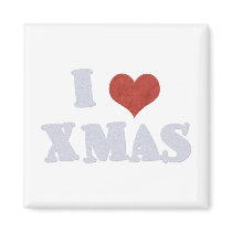 I Love Xmas magnets