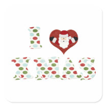 I Love Xmas stickers