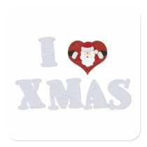 I Love Xmas stickers