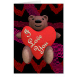 'I Love Y ou' Teddy Bear cards