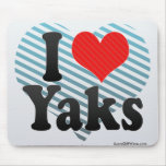 I Love Yaks Mousepads