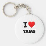 I Love Yams ( Food ) Keychain