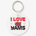 I Love Yams keychain