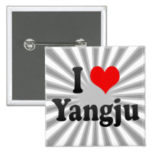 I Love Yangju, Korea Button