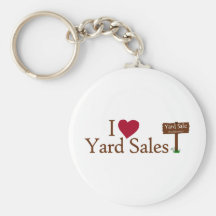 I Love Yard Sales Key Chain