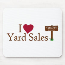 I Love Yard Sales Mouse Pad
