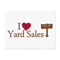 I Love Yard Sales Postcards