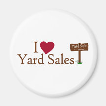 I Love Yard Sales Refrigerator Magnets