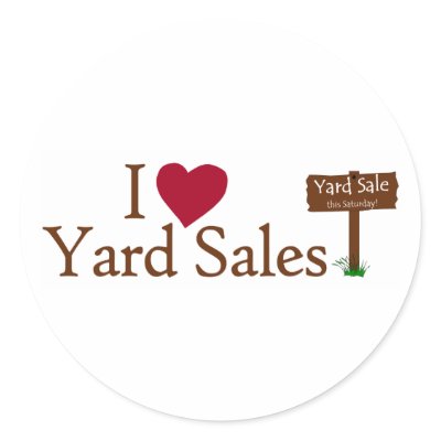 I Love Yard Sales Round Sticker by worldsfair