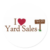 I Love Yard Sales stickers by worldsfair I Love Yard Sales stickers