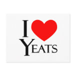 I Love Yeats Postcard