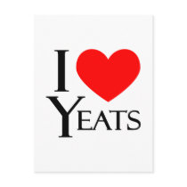 I Love Yeats postcards by annabells I Love Yeats postcards