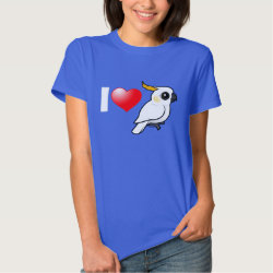 I Love Yellow-crested Cockatoos (down) Women's Basic T-Shirt