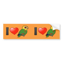 I Love Yellow-headed Amazons Bumper Stickers