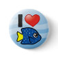 I Love Yellowtail Damselfish Round Button