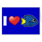 I Love Yellowtail Damselfish Greeting Card