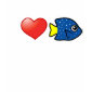 I Love Yellowtail Damselfish Ladies Basic T-Shirt