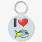 I Love Yellowtail Snapper Round Keychain