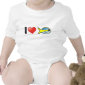 I Love Yellowtail Snapper Infant Onesie / Creeper