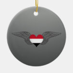 I Love Yemen -wings Christmas Ornament