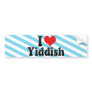 I Love Yiddish Bumper Stickers