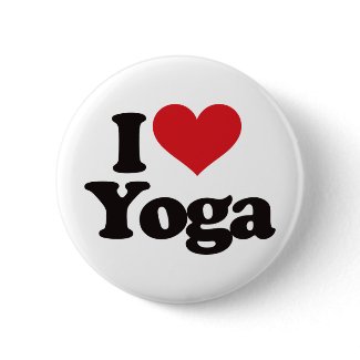 I Love Yoga button